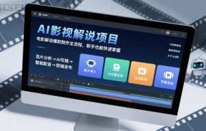 AI影视解说项目，电影解说爆款制作全流程，新手也能快速掌握-互联网资源大全网