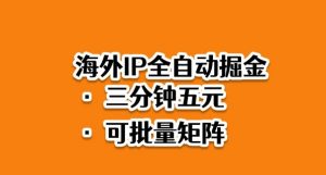 海外ip全自动掘金,2025必做蓝海项目,3分钟落地,矩阵直接开干【揭秘】-互联网资源大全网