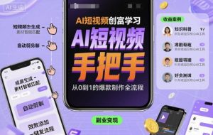 AI短视频创富学习,手把手教会你制作AI短视频-互联网资源大全网