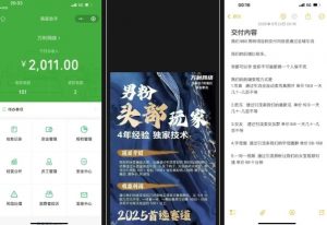 外面收费980全新男粉变现项目,竞争小,利润高,多种方式变现,独家技术-互联网资源大全网