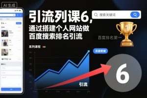 引流系列课6，通过搭建个人网站做百度搜索排名引流-互联网资源大全网