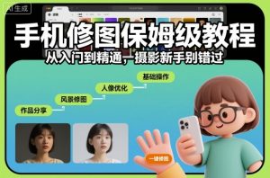 手机修图保姆级教程，从入门到精通，摄影新手别错过-互联网资源大全网