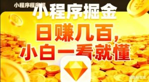 微信小程序掘金项目，日入几张，项目简单，小白一看就懂，5分钟就能学会上手操作【揭秘】-互联网资源大全网
