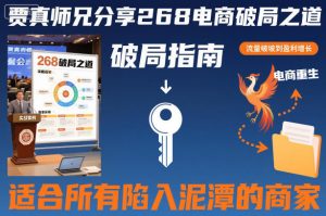贾真师兄分享268电商破局之道-适合所有陷入泥潭的商家-互联网资源大全网