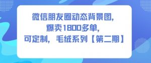 微信朋友圈动态背景图，爆卖1800多单，可定制，毛绒系列【第二期】-互联网资源大全网