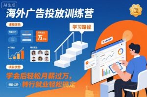 海外广告投放训练营,学会后轻松月薪过万,转行就业轻松搞定-互联网资源大全网