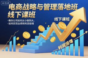 电商战略与管理落地班线下课,教你公司如何从小做到大,如何实现业绩和利润倍增【录音】-第一资源库