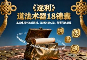 《逐利》道法术器18锦囊,系统化揭示搞钱逻辑,浓缩关键心法,颠覆传统思维(更新)-第一资源库
