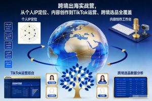 跨境出海实战营,从个人IP定位、内容创作到TikTok运营、跨境选品全覆盖-第一资源库