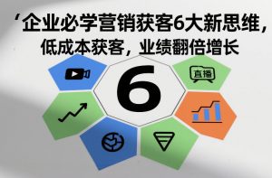 企业必学营销获客6大新思维,低成本获客,业绩翻倍增长-第一资源库