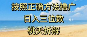 最新零撸看广告賺米,按照正确方法撸广,日入三位数,适合学生宝妈上班族-第一资源库